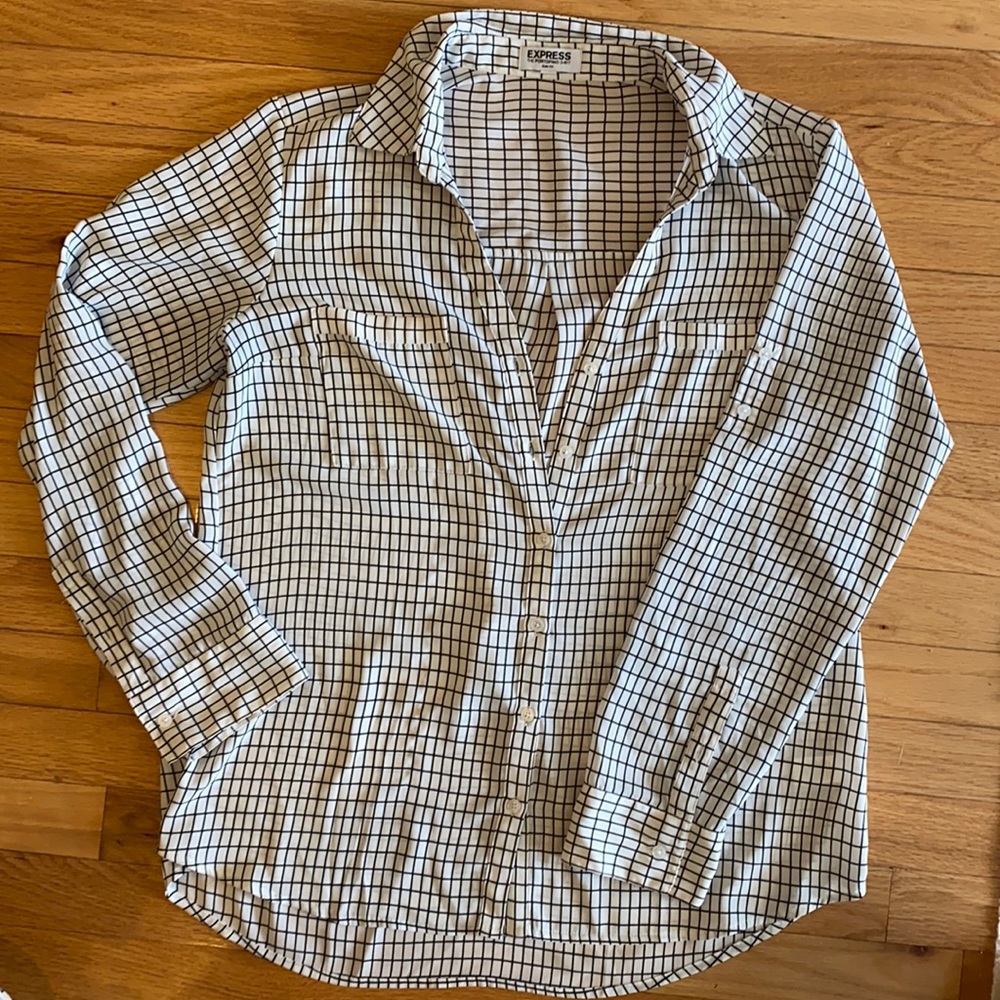 Express Portofino Shirt in waffle stripe, slim